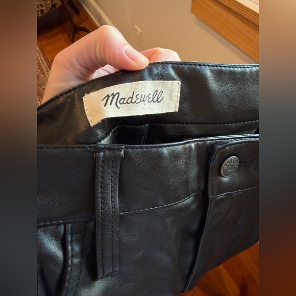 Madewell The Perfect Vintage Straight Jean Faux Leather Edition Size 30 - Picture 9 of 16